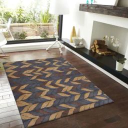 Presto Brown & Grey Polyester Carpet-8