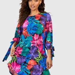 Boohoo Floral Print A-Line Dress-picture-20