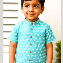 Tittertots Boys Comfort Animal Printed Casual Shirt-image-82