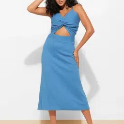 Urban Sundari Blue Cotton Casual Fit Dress-picture-24