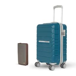 Swiss Military Unisex Teal Hard Cabin Trolley Bag-image-51