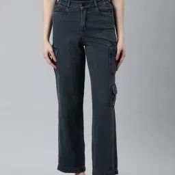 showoffff SHOWOFF Grey Denim Straight Fit Mid Rise Jeans-picture-12