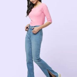 YU by Pantaloons Pink Slim Fit Top-image-63