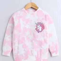 BUMZEE Pink Girls  Full Sleeves Cotton Sweatshirt Age - 4-5 Years-image-4