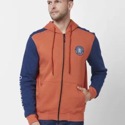 Giordano Orange Regular Fit Colour Block Hooded Sweatshirt-picture-25