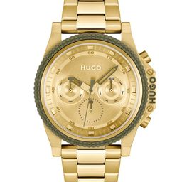 HUGO Men Brave Bracelet Style Analogue Watch 1530349-Gold-image-9
