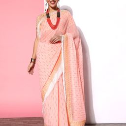 Mitera Embellished Saree with Embroidered border-image-38