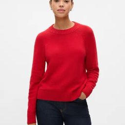 GAP Red Regular Fit Solid Pullover-image-43