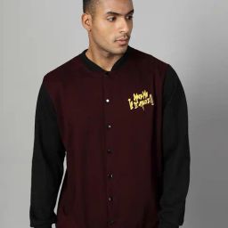 Rigo Maroon Cotton Loose Fit Jacket-image-53