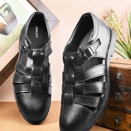 Prolific Men's Black Fisherman Sandals-image-38
