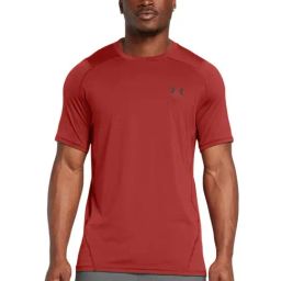 Under Armour Orange Slim Fit Logo Printed Sports T-Shirt-image-0