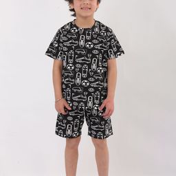 Anthrilo Boys Summer Football Shoes Sleepwear Shorts Set-image-50