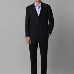Louis Philippe Black Slim Fit Two Piece Suits-image-62