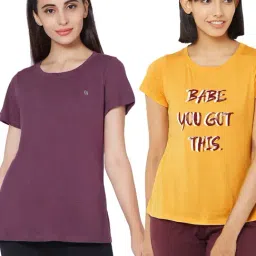 Soie  Multicolor Graphic T-Shirt (Pack Of 2)-picture-22