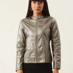 Zoella Metallic Grey Regular Fit Jacket-picture-23