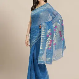 Kalakari India Blue Woven Saree-picture-10