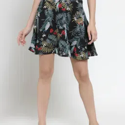 Sera Black Printed Skirt-image-95