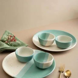 Urban Space Ocean Green Pearl Ceramic Dinner Set-18