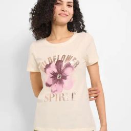 Honey By Pantaloons Cannoli Cream Cotton Regular Fit Printed Top-image-61