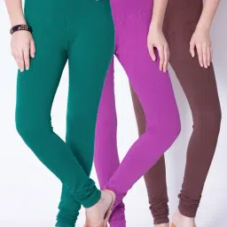 Dollar Missy Multicolor Cotton Leggings - Pack of 3-23