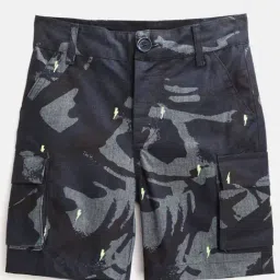 Cherry Crumble By Nitt Hyman Kids Navy Camouflage  Short-image-47