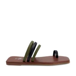 Madras Trunk Women's Jade Black Toe Ring Sandals-image-31