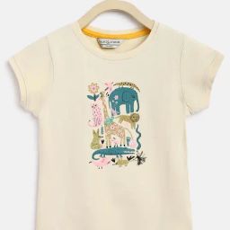 Tales & Stories Kids Off-White Printed T-Shirt-picture-2