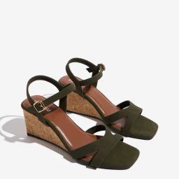 LUNA BLU by Westside Olive Slingback Wedge Sandals-image-57