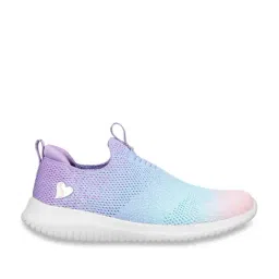 Skechers Girls ULTRA FLEX - COLOR PERFECT Lavender Multi Lifestyle Slip On Shoe-image-17