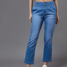 Miss Chase Blue Cotton High Rise Jeans-picture-2