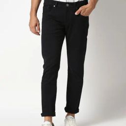 Dragon Hill Black Slim Fit Lightly Washed Jeans-image-58