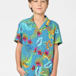 Jack & Jones Junior Blue Floral Print Shirt-picture-11