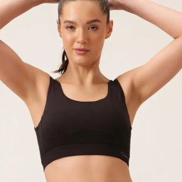 Clovia Black Regular Fit Sports Bra-image-60