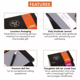 Worldone Executive Gift Set Notebook With Ball Pen Graced With Joy Size A5 Assorted Color, WPP1406 image 3