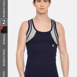 Dollar Bigboss Assorted Cotton Regular Fit Vest - Pack Of 2-image-60