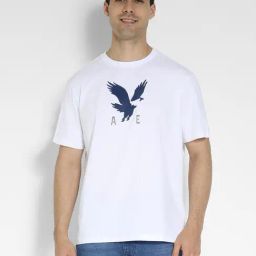 American Eagle Men White Logo Graphic T-Shirt-image-53