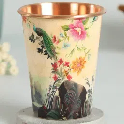 India Circus By Krshna Mehta Multi Copper Printed Drinking Glass-image-28