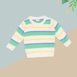Pantaloons Baby Boys Lime Cream Color Block Sweater-picture-27