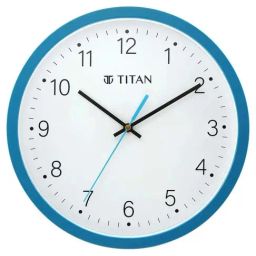 Titan Blue Plastic 25 cm Quartz Analog Wall Clock With Silent Sweep Technology-4