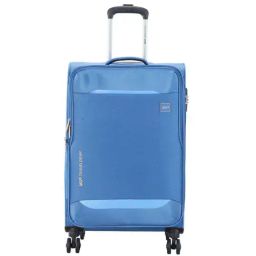 VIP Eterno Blue Solid Soft Medium Trolley Bag - 43 cm-image-8