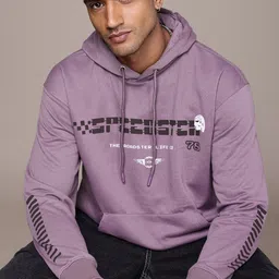 The Roadster Life Co. Typography Printed Relaxed Fit Hooded Pullover Sweatshirt-image-72
