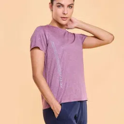 Enamor Lilac Printed Sports T-Shirt-picture-48
