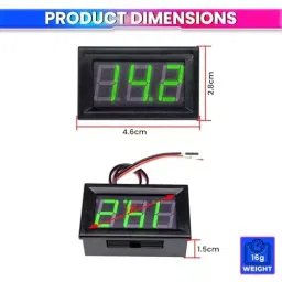 amiciSense 5 -32 V Mini DC Voltmeter Compact Voltage Tester with Digital Display for Accurate Voltage Monitoring image 4