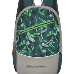 Nasher Miles Botany Dark Green & Grey Printed Laptop Backpack-picture-12