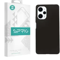 Sprig Liquid Silicone Back Cover for POCO F5 5G (Black)-image-92