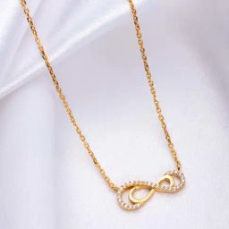 Zavya 925 Silver Infinite Radiance Elegance Gold-Plated Necklace for Women-image-49