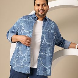 Sztori Men Plus Size Premium Printed Pure Cotton Casual Shirt-image-58