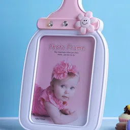 A Vintage Affair- Home Decor Pink & White Milk Bottle Table Photo Frame-image-89