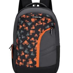 Nasher Miles Tetris Black & Orange Printed Laptop Backpack-19