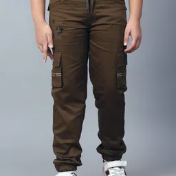 BAESD Boys Mid Rise Clean Look Cotton Cargo Joggers-image-41